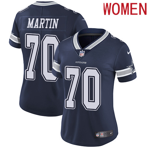2019 women Dallas Cowboys 70 Martin blue Nike Vapor Untouchable Limited NFL Jersey stye 2